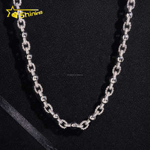 Catena a Corda Infinita con Perle di Moissanite VVS da 8mm, Stile Hip Hop, Completamente Tempestata di Pietre, Certificato GRA, Argento S925 - Product Image 4