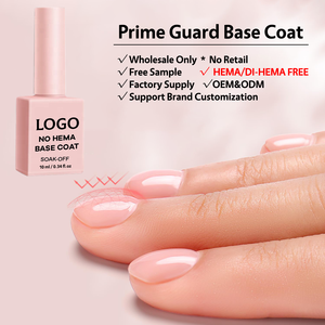 Gel UV Protettivo per <span class=keywords><strong>Unghie</strong></span> con Logo Personalizzato OEM ODM, Base Coat Ecologica Senza HEMA e Di-HEMA - Product Image 1
