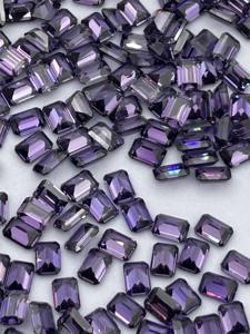 Piedra suelta de circonia cúbica y gemas de Rubí, corte de esmeralda de varios colores, alta calidad, 3A, de fábrica - Product Image 5