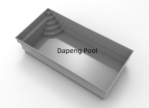 <span class=keywords><strong>Piscine</strong></span> résidentielle pour enfants en FRP gris, taille personnalisée, avec chauffage, pompe de massage, mobile - Product Image 3