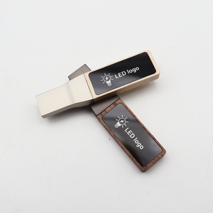 电脑用USB 3.0金属木制u盘16gb 32gb 64GB笔式拇指驱动器发光二极管灯u盘 - Product Image 4