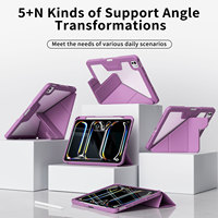 Kenke-Étui pour iPad Pro 7 et 13 pouces, accessoire de haute qualité, avec fermoir, sommeil automatique, pour stylo, violet, nouvelle collection 2025