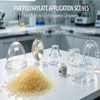 Granulés de Polyarylate Vierge (PAR) Haute Transparence Résistance aux UV Matière Première Plastique d'Ingénierie pour Extrusion et Moulage par Injection