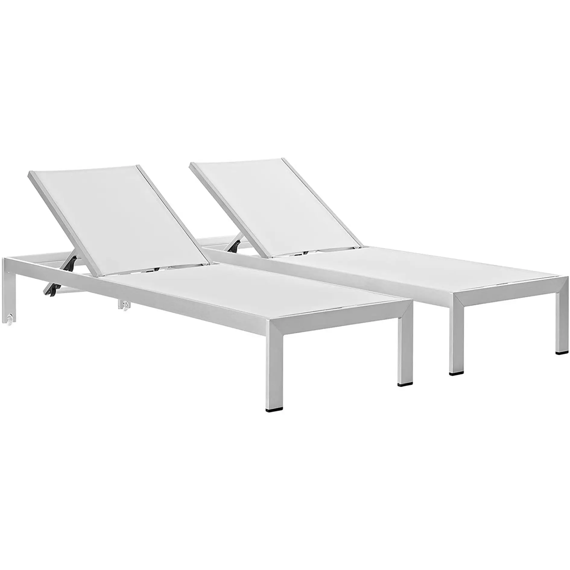 Custom Lounge Stoelen Verstelbare Mesh Outdoor Aluminium Frame Fauteuil, Teslin Stof Aluminium Chaise Lounge