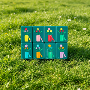 Tuiles de Mahjong Personnalisées de Luxe Sculptées Vert Bleu Parc National, Tuiles de Mahjong Américaines en Acrylique à Couche Unique Style Sauvage - Product Image 5