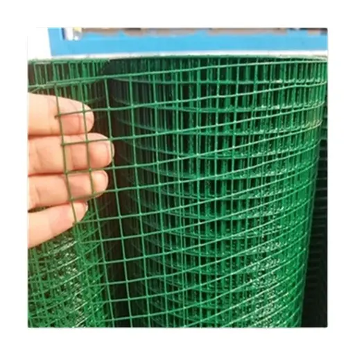 Yeşil pvc kaplı kaynaklı tel örgü çit panel GD tel örgü demir net yol örgü