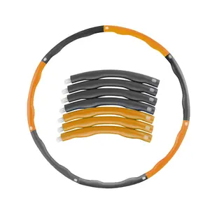 Senxiao weighted hula ring workout hoop adjustable yellow collapsible wave hoola hoop weighted for adults