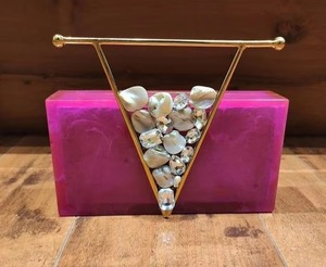 Bolso de mano de resina de alta calidad con diseño floral de diamantes de imitación para mujeres, ideal para bodas y eventos nocturnos, disponible a buen precio. - Product Image 3