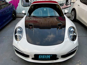 Capot avant en fibre de carbone sèche de style <span class=keywords><strong>GT3</strong></span> pour Porsche <span class=keywords><strong>911</strong></span> 991.1 991.2 Capot moteur de remplacement - Product Image 5