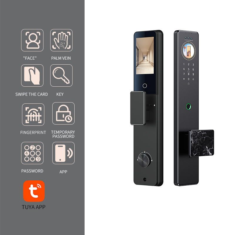 2026 Ai Smart Door Lock Tuya Wifi Smart Fingerprint Cerradura Inteligente Digital Safe Door With Camera Lock For Home