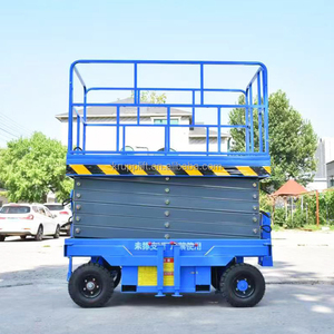 Elevador de Tijera Eléctrico Móvil para Interiores y Exteriores de 22 m, Elevador Hidráulico con Capacidad de 100 kg y Plataforma de 2100x930 mm - Product Image 5