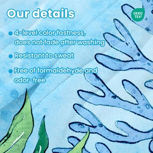 Telo <span class=keywords><strong>Mare</strong></span> Quadrato Oversize Personalizzato con Stampa Digitale Tartaruga Marina, 200 GSM in Microfibra Terry ad Asciugatura Rapida, Coperta Familiare per Piscina - Product Image 3