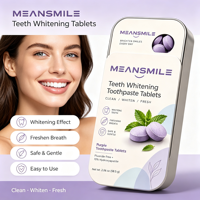 Comprimés blanchissants pour les dents Purple Teeth Whitening 2026, nouveaux comprimés professionnels pour la restauration dentaire, saveur menthe fraîche, sans alcool ni peroxyde