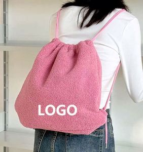 #TRENDING Custom Furry Fluffy Fleece Plush Sherpa <b>Drawstring</b> Bag Faux Fur Shoulder Bag Teddy Velvet <b>Drawstring</b> <b>Backpack</b> - Product Image 1