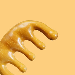Nuevo peine de cuero cabelludo gua sha masajeador de cuero cabelludo de madera pequeño portátil masajeador de cuero cabelludo de dientes anchos peine hecho a mano peine de sándalo - Product Image 4