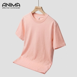 T-shirt à manches courtes en coton peigné vintage pour homme, 220 grammes, couleur unie, logo personnalisé imprimé, t-shirt uni unisexe - Product Image 1
