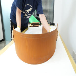 Conception de rectangle en acier polyvalent de cercle de bord de jardin pour diverses décorations extérieures - Product Image 5