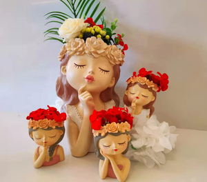 Macetas de <span class=keywords><strong>Cactus</strong></span> de resina para la cabeza, macetas suculentas, bonitas - Product Image 5