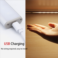 Lampe sous-armoire magnétique USB rechargeable EGH 20 LED avec détecteur de mouvement intelligent, murale, pour cuisine et placard, style moderne