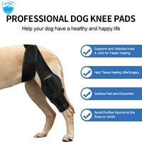 Attelle de genou pour chien en néoprène respirant et réglable avec logo personnalisé pour soulager la douleur liée à la déchirure du ligament croisé avant, à la dysplasie de la hanche et à l'arthrite