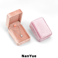 Boîte à bijoux en velours de luxe, boîte à bijoux rectangulaire arrondie, boîte cadeau personnalisée avec logo, emballage cadeau de mariage, boîte à bijoux pour anniversaire