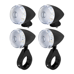 Clignotants LED en forme de balle pour moto, 4 pièces, adaptés à Harley Dyna Sportster Bobber, lampe indicatrice de montage sur fourche 39mm 41mm, noir chromé - Product Image 1