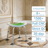 Chaise de douche en aluminium Simplywalk 150 kg, très résistante, pour maisons de retraite, personnes handicapées, certification MDR CE, partenaire à long terme