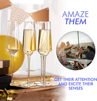 Verres à Vin Rouge Soufflés à la Main, Grands Verres à Vin Transparents, Flûtes à Champagne et Verres à Eau en Cristal Premium pour Mariage, Noël, Personnalisables