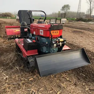 Mini Crawler trang trại tiller máy kéo minitractor cho nông nghiệp Crawler máy kéo tiller Máy Nông Nghiệp bánh xích máy kéo