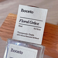 Autocollant de parfum mat de luxe personnalisé pour bougies et flacons de parfum avec logo de marque, autocollant en relief 3D