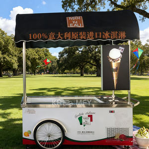 Chariot de glaces remorquable à roulettes pour camion, chariot alimentaire en métal résistant à la rouille pour restauration rapide - Product Image 6