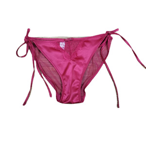 Sous-vêtements sexy pour femmes européennes et américaines avec nœud en ruban, culotte triangle en satin et résille transparente, mode rétro séduisante - Product Image 5