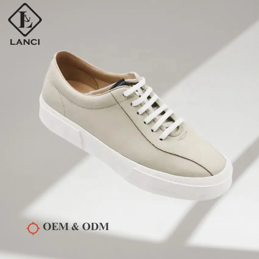 LANCI Wholesale New Men Fashion Comfortable Breathable Custom Leather Casual Shoes For Men Casual