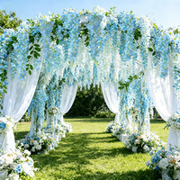 Wisteria Buatan Tangan, Untaian Bunga Wisteria Buatan, Untaian Bunga Gantung, Dekorasi Pernikahan untuk Hari Valentine
