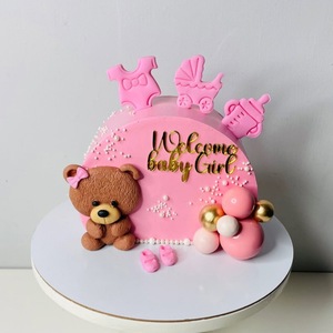 Decorazione per <span class=keywords><strong>Torta</strong></span> in Acrilico INS 'Welcome Baby Girl' per Baby Shower e Feste a Tema per Bambine - Product Image 3