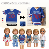 Ensemble de vêtements imprimés pour poupées American Girl de 18 pouces, en jean, de haute qualité, accessoires vestimentaires pour poupées en peluche, personnalisés en usine