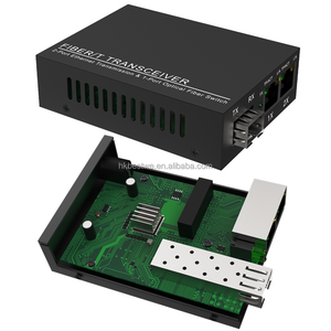 Convertisseur de média réseau Ethernet 2RJ45 vers fibre optique SFP, émetteur-récepteur fibre optique pour communications par fibre optique - Product Image 3