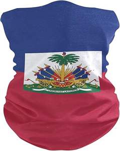 Unisex Haiti Bandeira Sun Scarf UV-Proof Quick-Dry Pescoço Gaiter Multifuncional Máscara Facial Bandana para o Carnaval de Verão - Product Image 3
