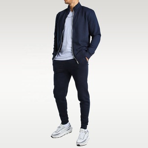 Men's wholesale full zipper sweat suit Joggers Suit running & Casual wear men casual tracksuit Cotton fleece Tracksuit - Product Image 1