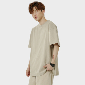 Camiseta de Alta Calidad para Hombre, Estilo Hip Hop, Corte Regular, Streetwear, Personalizada de Lujo, 100% Algodón, Ecológica, Hombros Caídos, Tejido Grueso - Product Image 2