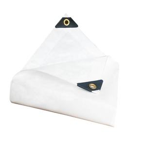 Lonas de polietileno blancas de tejido cruzado 12*12 tejidas de alta densidad 100% resistentes <span class=keywords><strong>con</strong></span> <span class=keywords><strong>ojales</strong></span> - Product Image 3