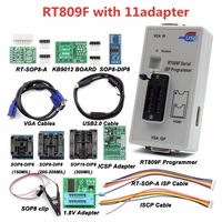 BSSY)RT809F avec 11 adaptateurs, kit de programmation série ISP pratique, outil de programmation universel