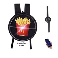 Nouveau sac à dos publicitaire LED holographique 3D avec application Wi-Fi intégrée et télécommande, design portable