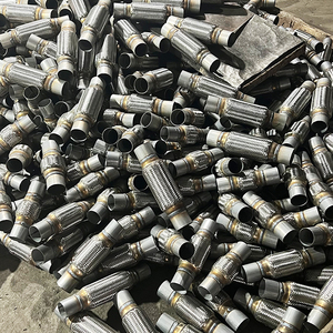 1.5-5 \ "ID 304 Tuyau flexible d'<span class=keywords><strong>échappement</strong></span> en acier inoxydable Double <span class=keywords><strong>tresse</strong></span> avec pièces de moteur à mamelon - Product Image 4
