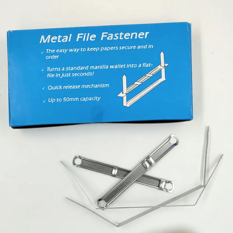 High Quality Low Price Information Button Two Hole Iron 7cm 8cm Metal Binding Folder Clip File Fastener