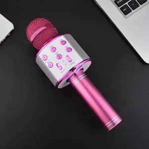 WS-858 chant micro haut-parleur Microphone sans fil pour Mobile Mini multi-fonction chargeur Usb Portable Microphone sans fil IFeiGift