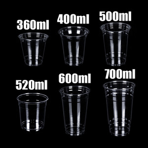 Gobelets en plastique transparent jetables pour thé au lait, vente en gros, pour cafés à emporter, avec couvercles et logo personnalisé, OEM/ODM disponible - Product Image 5