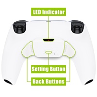 EXtremeRate Kit de Remappage RISE V3 Blanc avec Coque Arrière et Boutons Paddle pour Manette PS5 BDM-050
