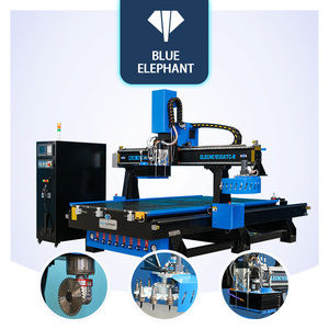 Công cụ tự động mới thay đổi Bộ định tuyến <span class=keywords><strong>CNC</strong></span> 5x10 cho chế biến gỗ với đầu tổng hợp trục C cho tủ đồ nội thất làm - Product Image 2