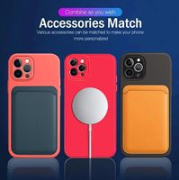Coque Téléphone Magnétique pour iPhone 17 16 15 14 13 12 11 Pro Max Plus, Étui en Silicone Souple TPU